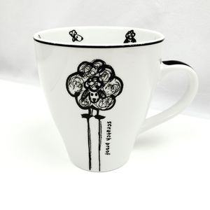 Black Sheep porcelain Coffee Mug, Black and White